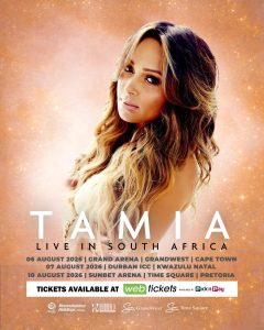 GRAMMY-NOMINATED R&B SUPERSTAR TAMIA SET TO HEADLINE SOUTH AFRICA’S BIGGEST WOMEN’S MONTH CELEBRATION TOUR