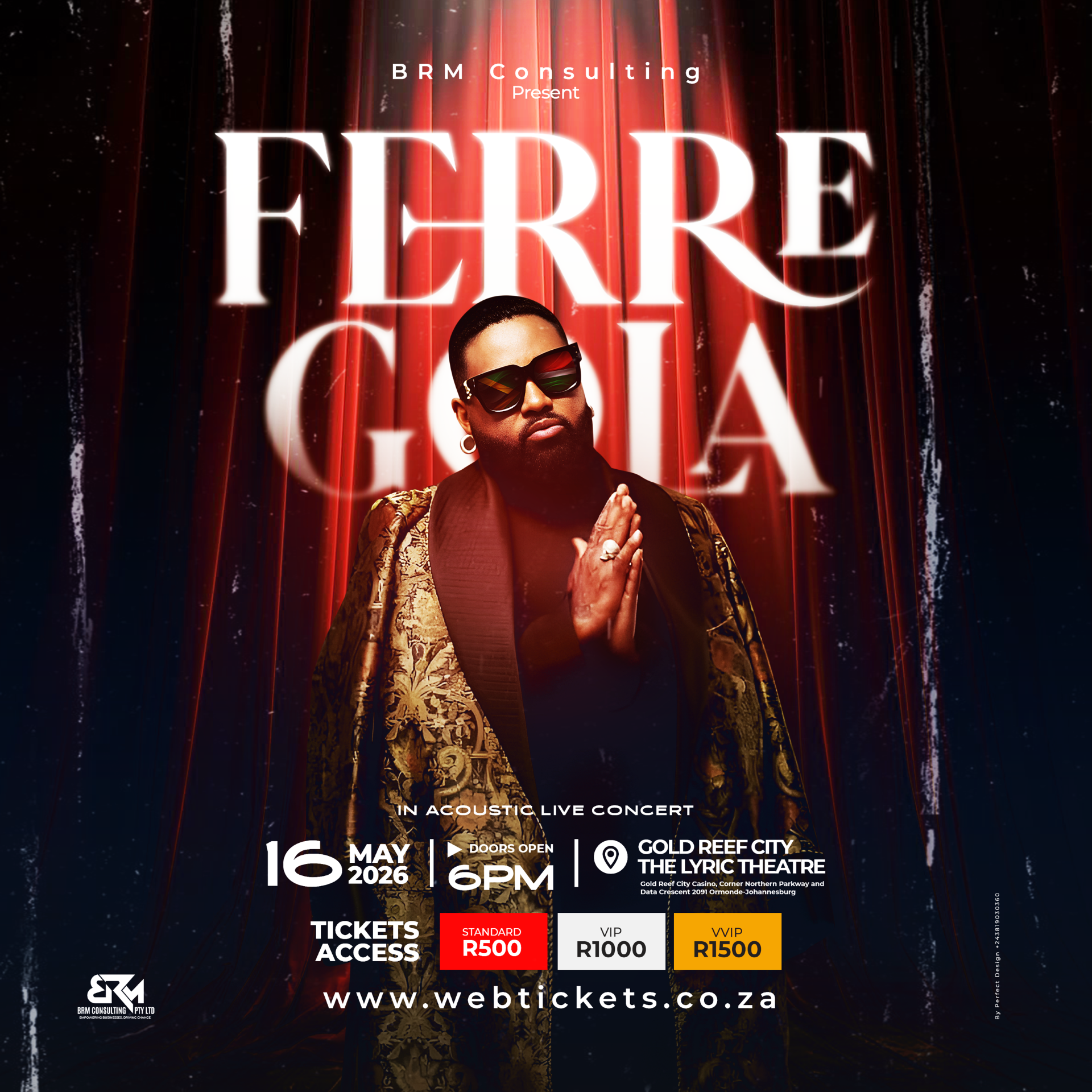 LEGENDARY CONGOLESE ARTIST FERRÉ GOLA SET TO PERFORM IN JOBURG NEXT MONTH 
