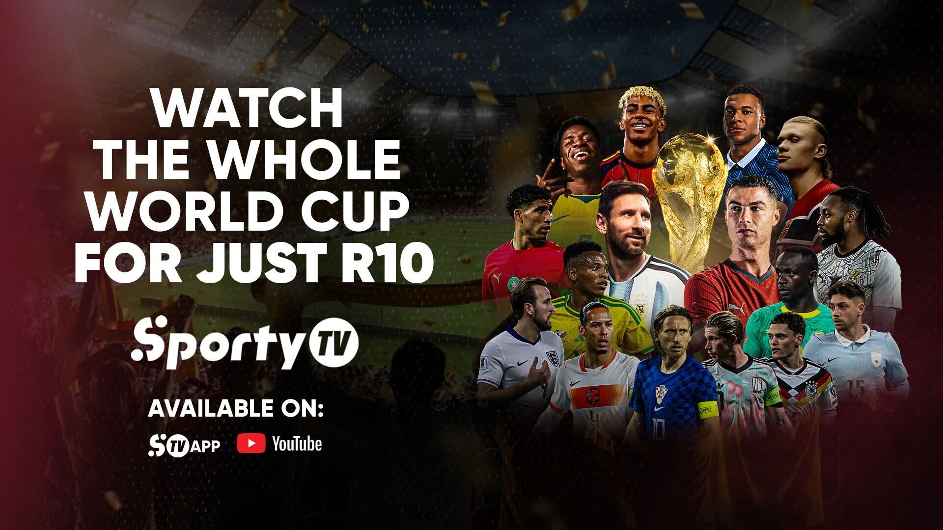 South African Fans to Get Access to All 104 FIFA World Cup 2026 Matches for R10 on SportyTV