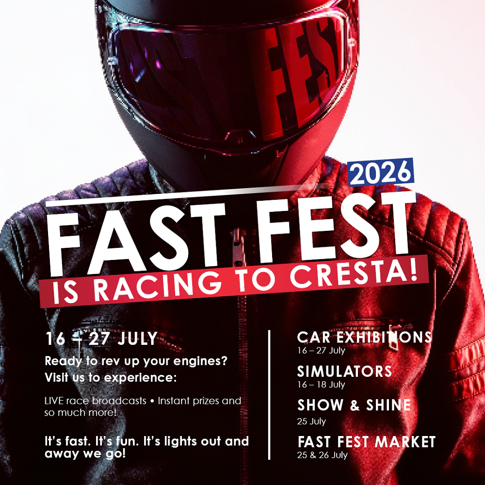 Fast Fest 2026 is racing to Cresta Shopping Centre! Call-out: 16 – 27 July 2026 